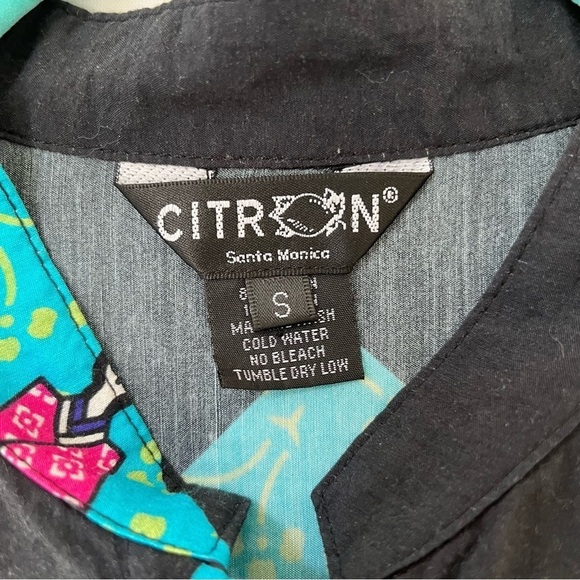 CITRÓN Santa Monica colorful blouse geisha figure pattern small - Picture 2 of 6